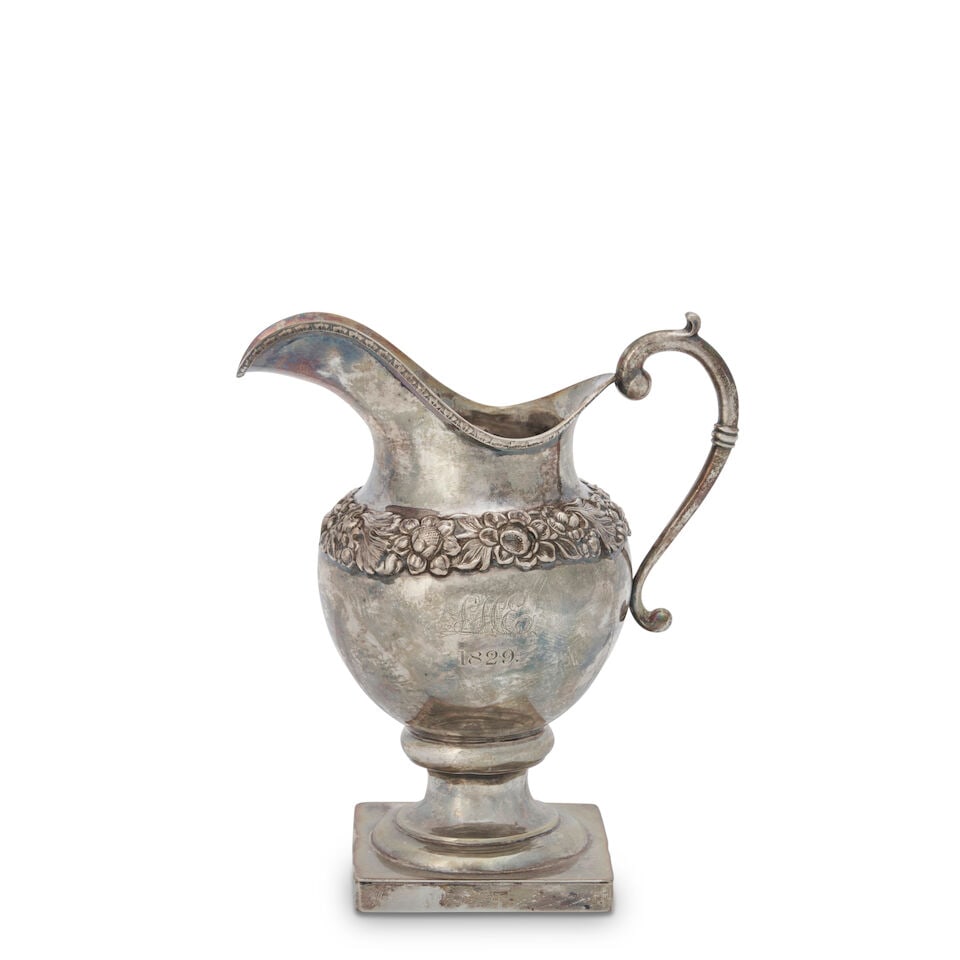 Coin Silver Pitcher Samuel Kirk (1793-1872), Baltimore, Maryland, c. 1830 (1 of 3)