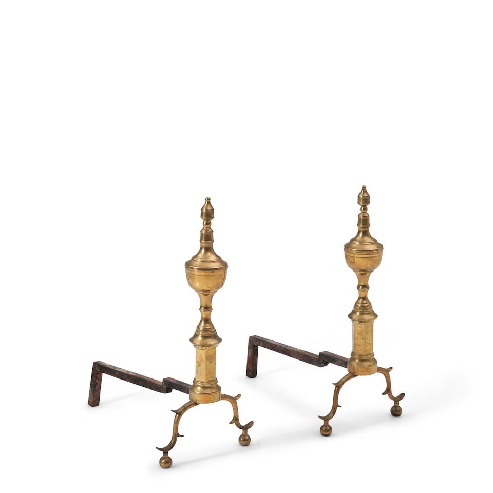 Pair of Urn-top Andirons New York, New York, c. 1810 (1 of 1)