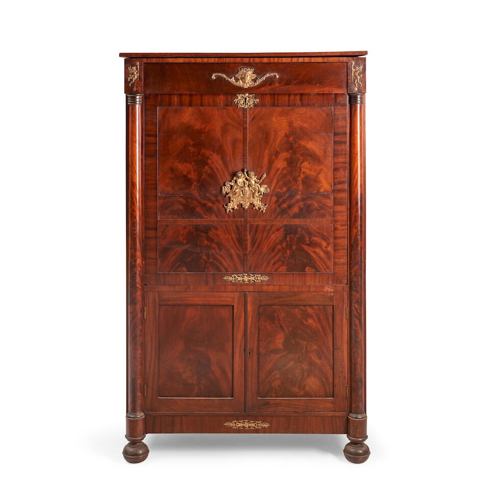 Late Classical Mahogany and Mahogany Veneer French Secretary Desk New York, New York, c. 1820 (1 of 5)