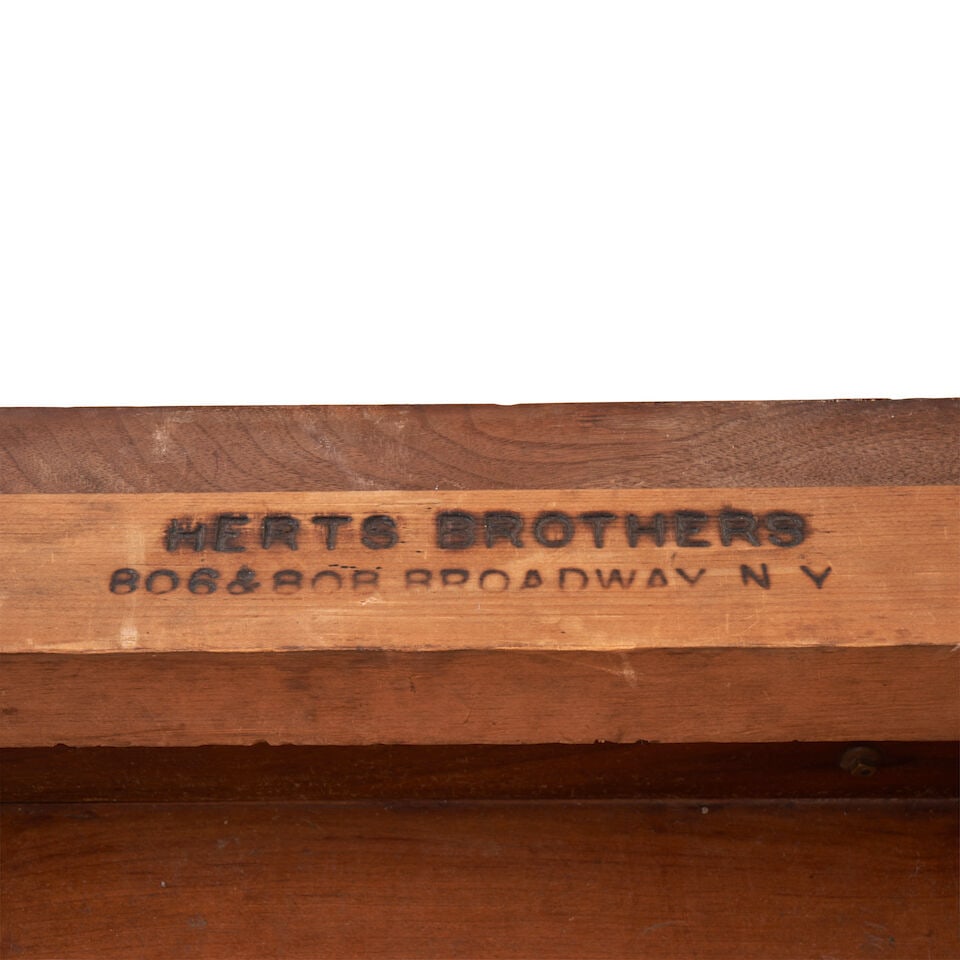 Brilliant Aesthetic Movement Mahogany, Burl Veneer, Cherry, and Poplar Hall Stand Herts Brothers... - 4