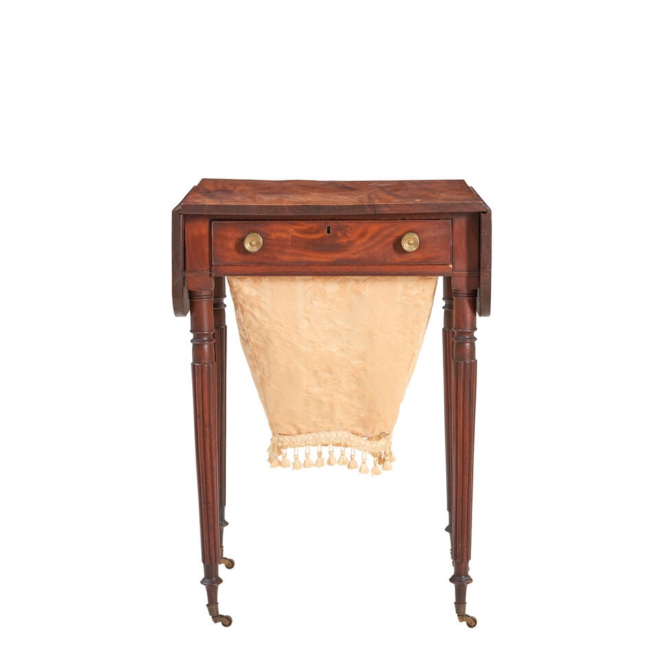 Federal Mahogany and White Pine Worktable New Hampshire, early 19th century (1 of 3)