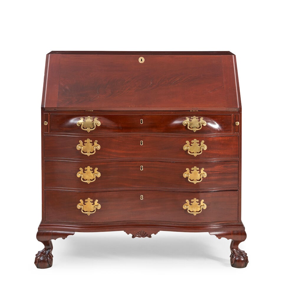 Chippendale Mahogany Reverse-serpentine Slant-lid Desk Boston, Massachusetts, c. 1780 (1 of 5)