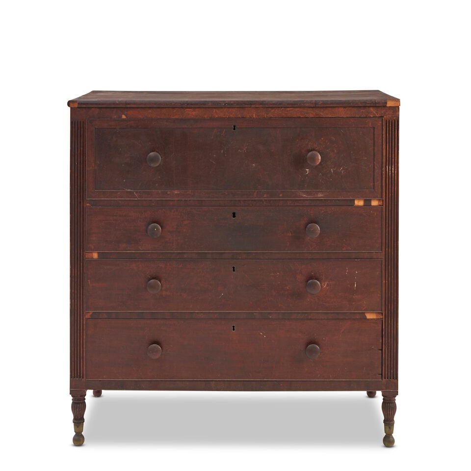 Federal Mahogany and Pine Chest of Drawers New York, c. 1820 (1 of 2)