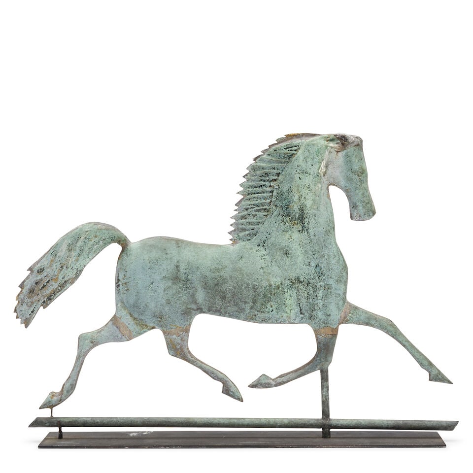 'Black Hawk' Trotting Horse Weathervane possibly J.W. Fiske (1863-1982), New York, New York, lat... (1 of 2)