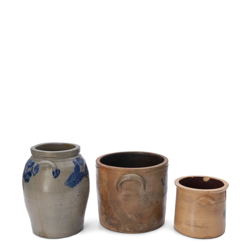 Three Salt-glazed Stoneware Items United States, mid-19th century - 2