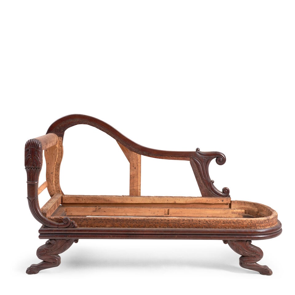 Small Late Classical Mahogany Recamier New York, New York, c. 1825 (1 of 3)