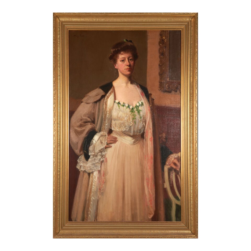 Mary Hallock Foote (1847-1938) Portrait of Mrs. Wilfred Worcester 50 1/2 x 30 in. (128.2 x 76.2... (1 of 3)