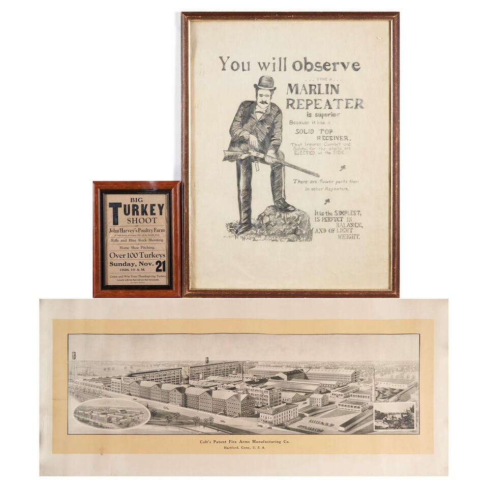 Three Firearms-related Works on Paper United States, early 20th century (1 of 2)