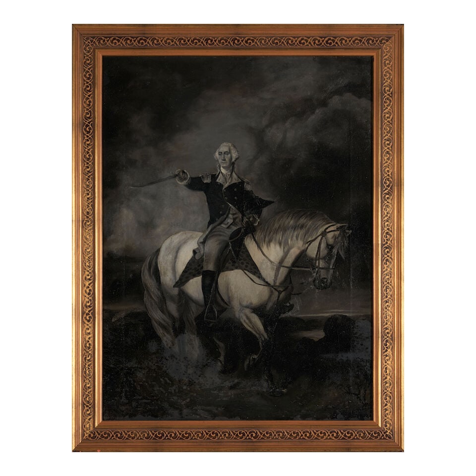Monochrome Equestrian Portrait of George Washington United States, late 19th century (1 of 3)