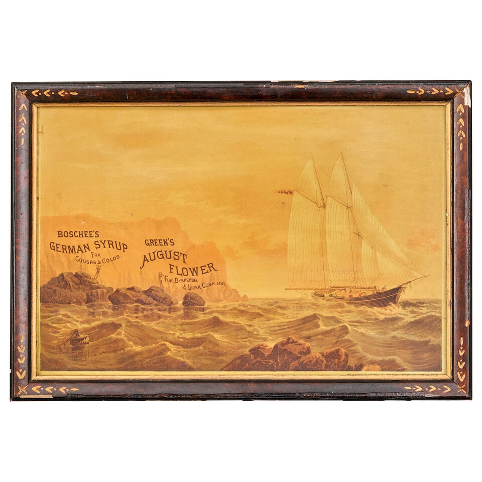 Chromolithographed Tin Trade Sign for Patent Medicines Wells & Hope Co., Philadelphia, Pennsylva... (1 of 2)