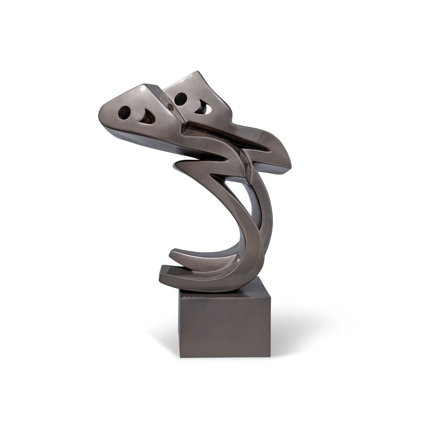 Parviz Tanavoli (Iran, born 1937) Heech Lovers: Parviz Tanavoli (Iran, born 1937) Heech Lovers fibreglass signed 'Parviz', dated '07' and numbered '7/10', number 7 from an edition of 10, executed in 2007 105 x 65cm (41 5/16 x 25 9/16in). Footno