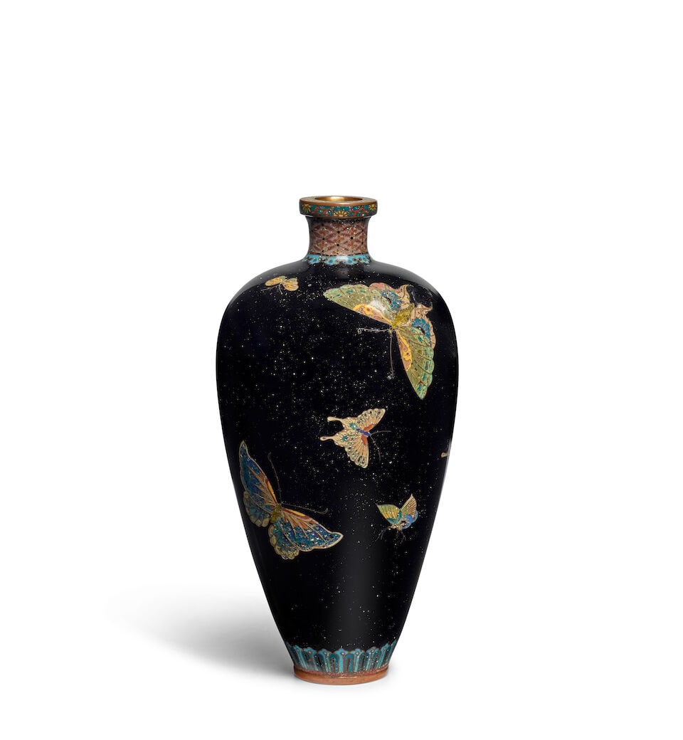 MANNER OF NAMIKAWA YASUYUKI (1845-1927) A Cloisonné-Enamel Vase Meiji era (1868-1912), late...