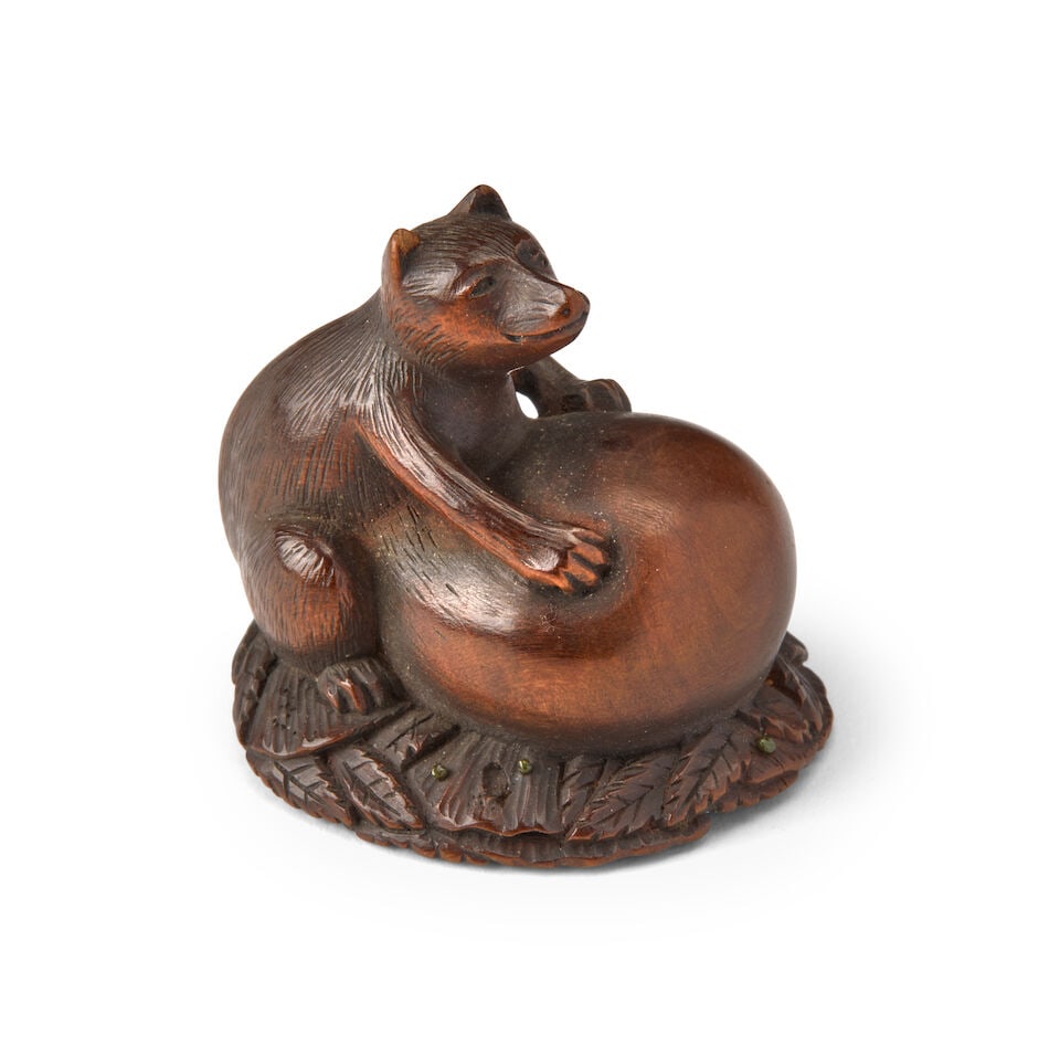 RYŪKEI (ACTIVE 19TH CENTURY) A Wood Netsuke Meiji era (1868-1912), late 19th century (1 of 1)