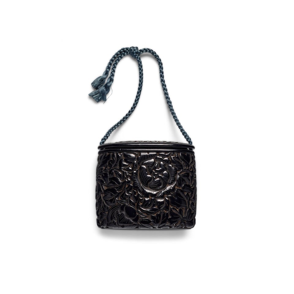 A BLACK-LACQUER TONKOTSU (CONTAINER FOR FOOD SCRAPS) Edo period (1615-1868), 18th/19th century