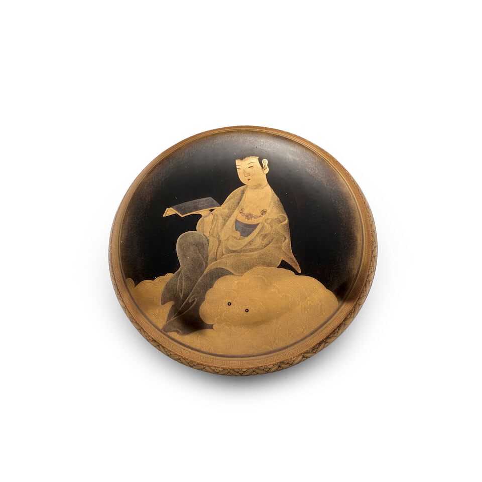 ARTIST UNKNOWN A Lacquer Kōgo (Incense Container) Meiji era (1868-1912), late 19th century
