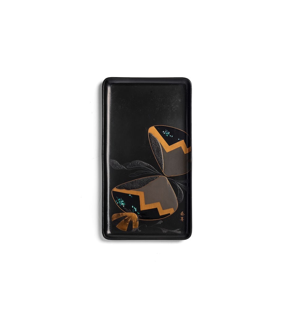 IKEDA TAISHIN (1825-1903) A Small Lacquer Tray Meiji era (1868-1912), late 19th century