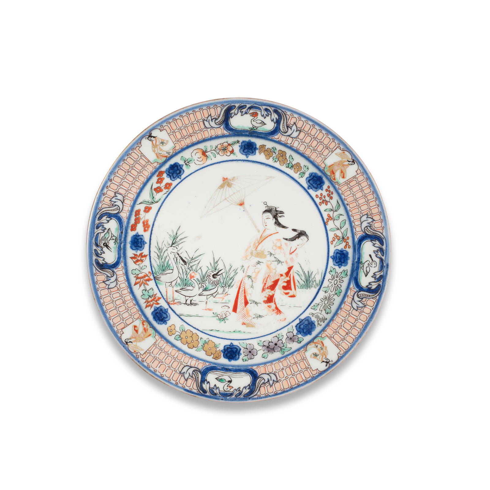 An Arita circular plate, after Cornelis Pronk, circa 1740