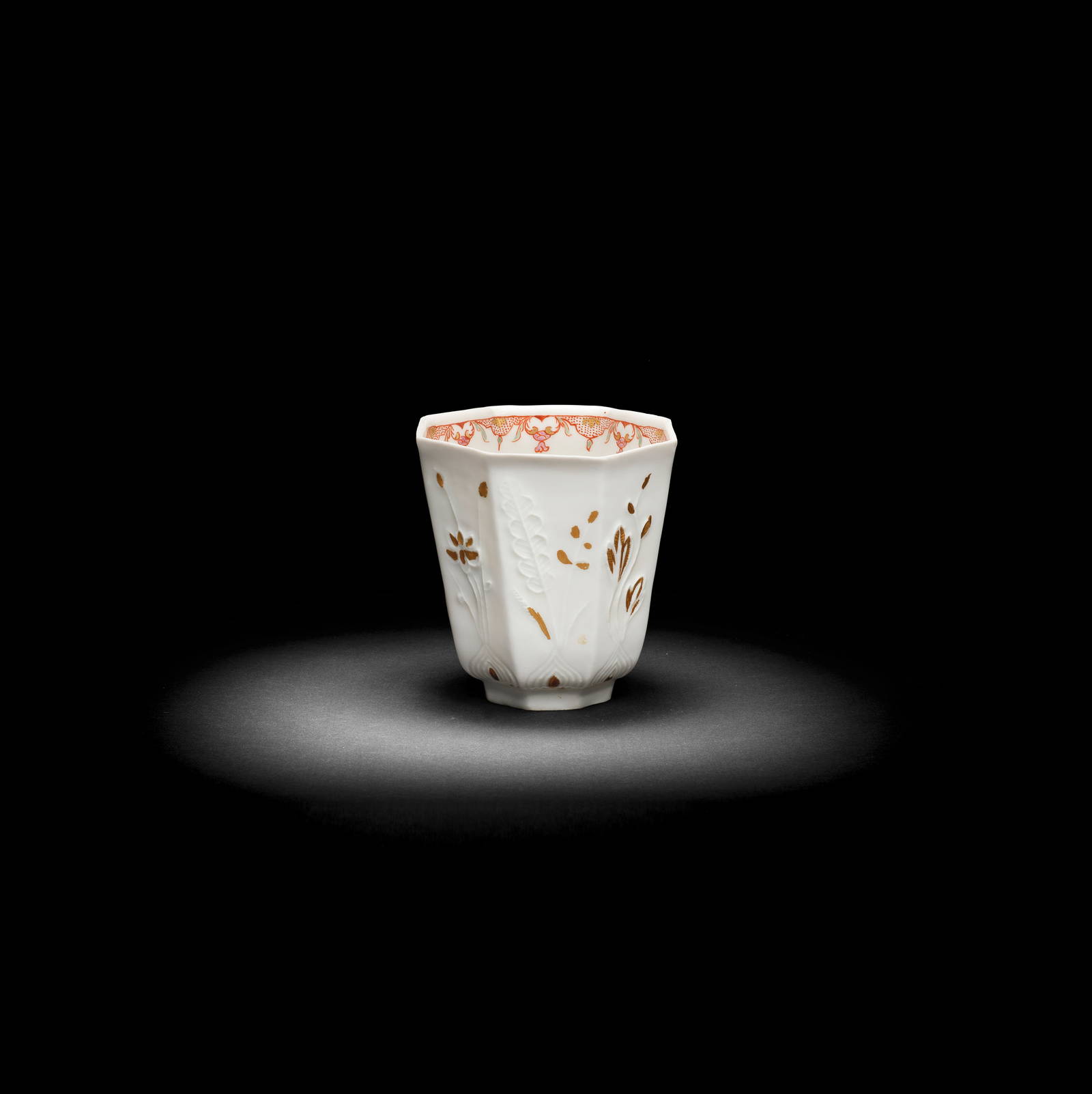 A rare Du Paquier octagonal beaker, circa 1730