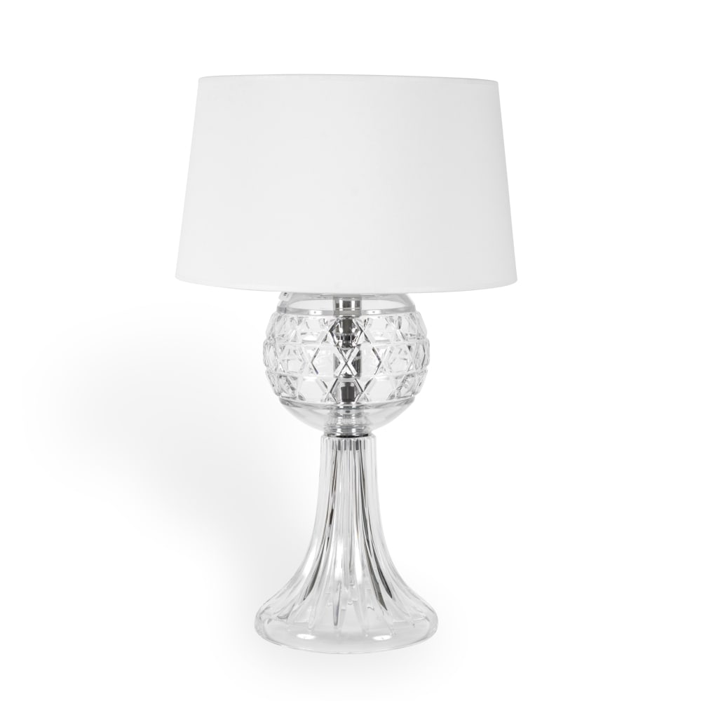 Saint Louis. Lampe à poser en cristal taillé et finition chromée. Saint Louis. Ta...: Saint Louis. Lampe à poser en cristal taillé et finition chromée. Saint Louis. Table lamp in cut crystal with chrome finish. Soufflé et taillé à Saint Louis-lès-Bitc