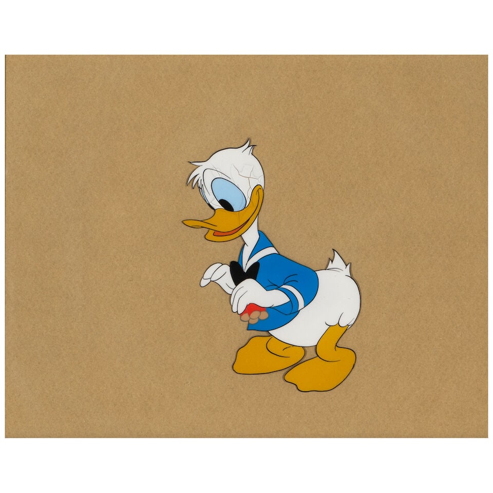 'Donald Duck' Hand Painted Animation Cel Disney, date unknown (1 of 2)