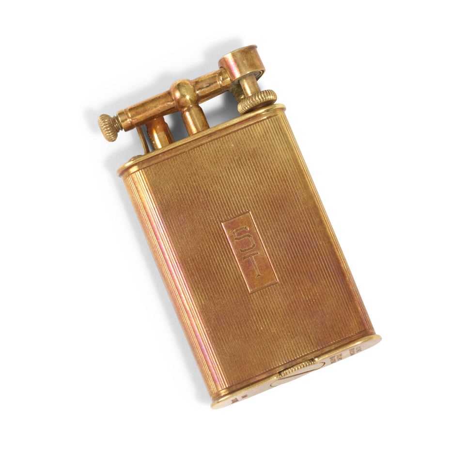 A Spencer Tracy Engraved 14K Gold Dunhill Lighter (1 of 1)