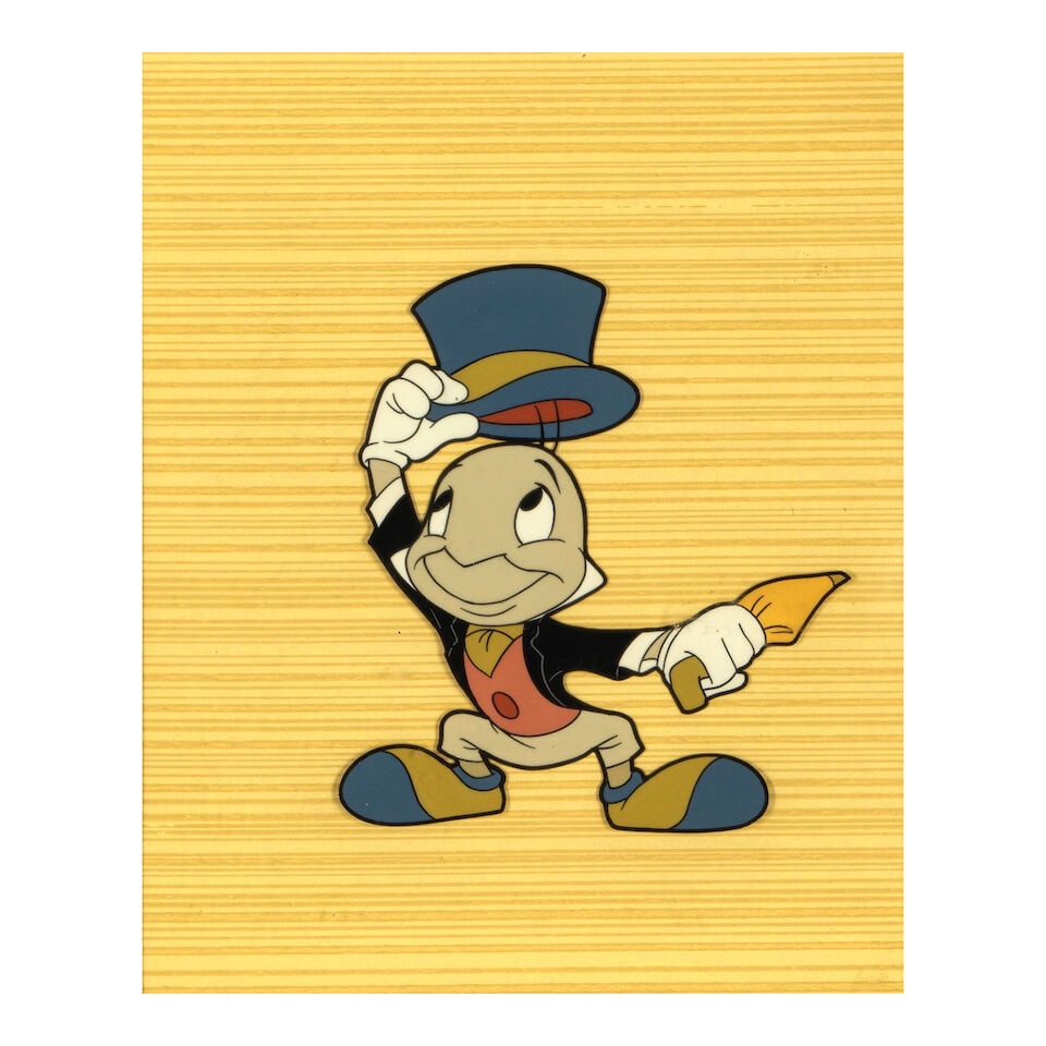 'Jiminy Cricket' Hand Painted Animation Cel Disney, date unknown (1 of 2)