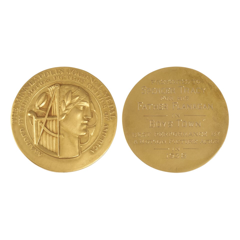 A Spencer Tracy Minneapolis Journal Medal for Boys Town 1938 (1 of 3)