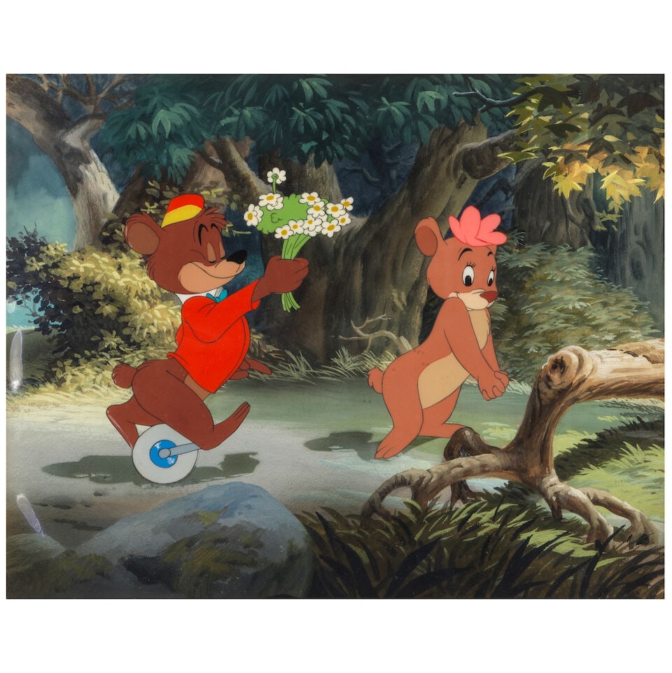 'Bongo' and 'Lulubelle' Hand Painted Animation Cel From Fun and Fancy Free Disney, 1947 (1 of 3)