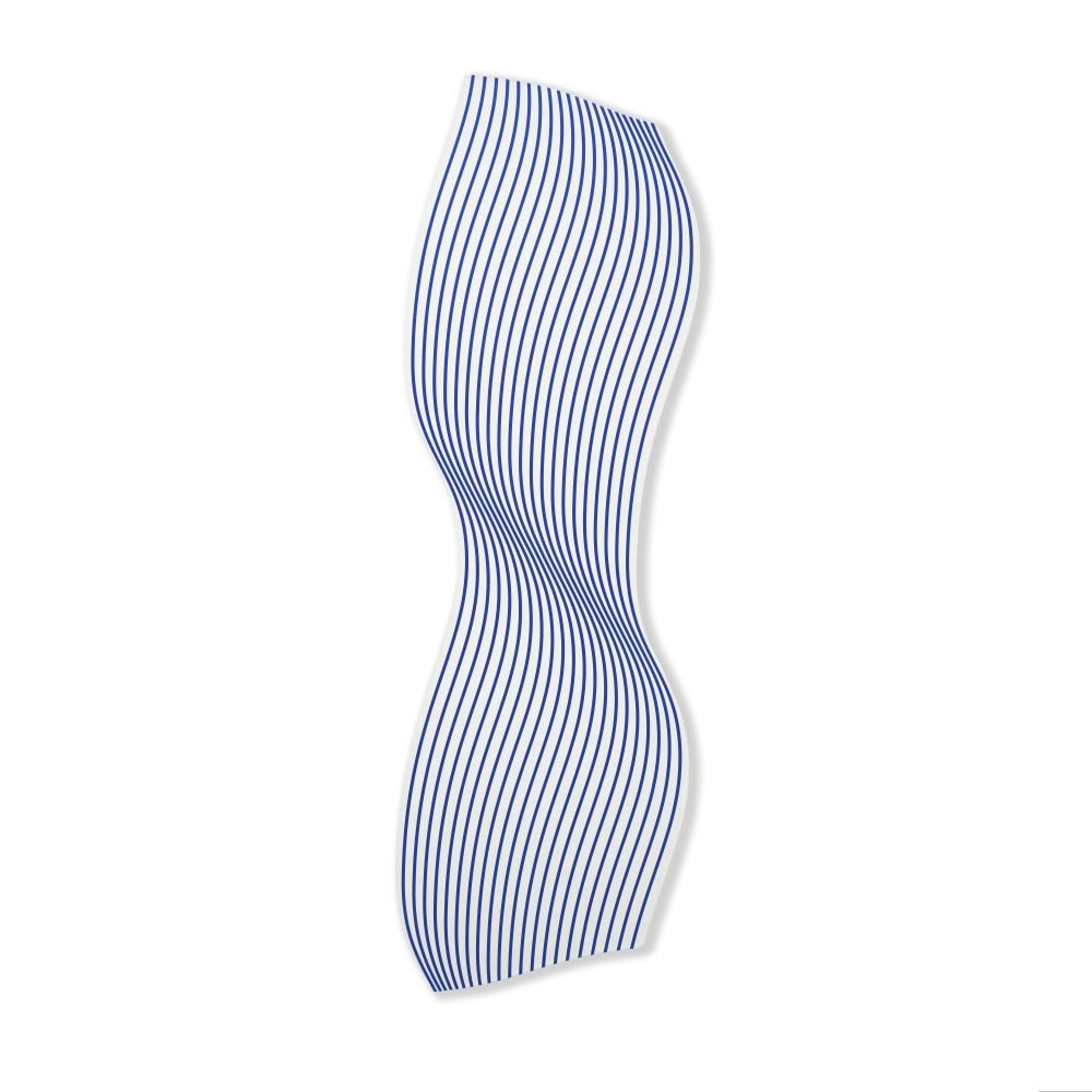 PHILIPPE DECRAUZAT (N. 1974) Vertical wave, Iridescent blue 2016: PHILIPPE DECRAUZAT (N. 1974) Vertical wave, Iridescent blue 2016 acrylique sur toile de forme acrylic on shaped canvas 208.5 x 65.5 cm. 82 1/16 x 25 13/16 in. Réalisé en 2016.