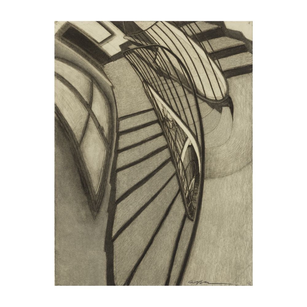 SAM SZAFRAN (1934-2019) Sans titre 1974: SAM SZAFRAN (1934-2019) Sans titre 1974 signé fusain et mine de plomb sur papier signed charcoal and graphite on paper 77 x 57.5 cm. 30 5/16 x 22 5/8 in. Réalisé en