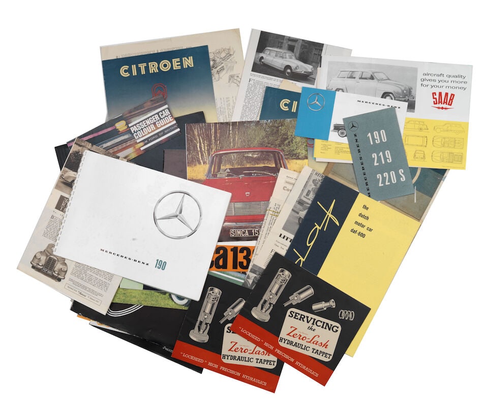 Assorted sales brochures and ephemera for European Marques, ((Qty)) (1 of 1)