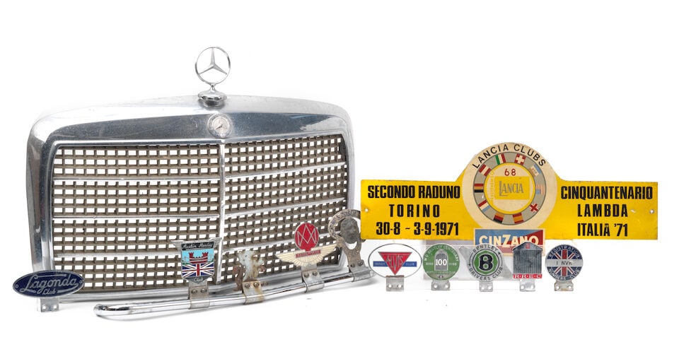 Ten assorted car badges, ((Qty)) (1 of 1)