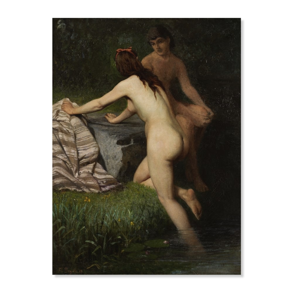 FRÉDÉRIC BAZILLE (1841-1870) Au bord du Lez: FRÉDÉRIC BAZILLE (1841-1870) Au bord du Lez signé et daté 'F.Bazille 68' (en bas à gauche) huile sur toile Peint en 1868 signed and dated 'F.Bazille 68' (lower left) oil on ca