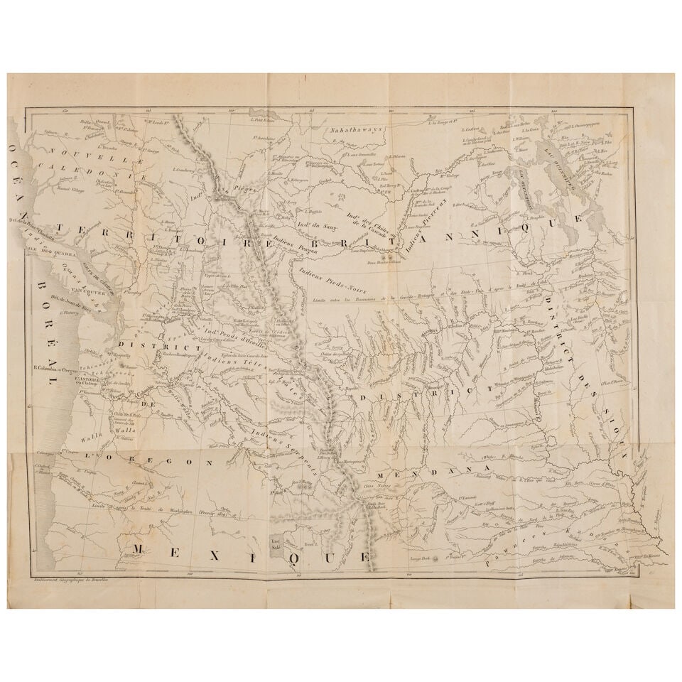 THOMAS W. STREETER'S COPY OF THE FIRST EDITION IN FRENCH. DE SMET, PIERRE JEAN. 1801-1873. Voya... (1 of 4)