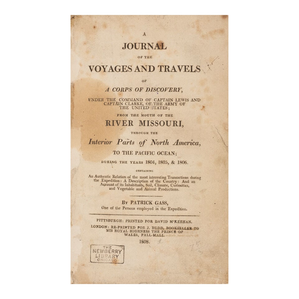 FIRST ENGLISH EDITION OF GASS'S JOURNAL. GASS, PATRICK. 1771-1870. A Journal of the Voyages and... (1 of 2)