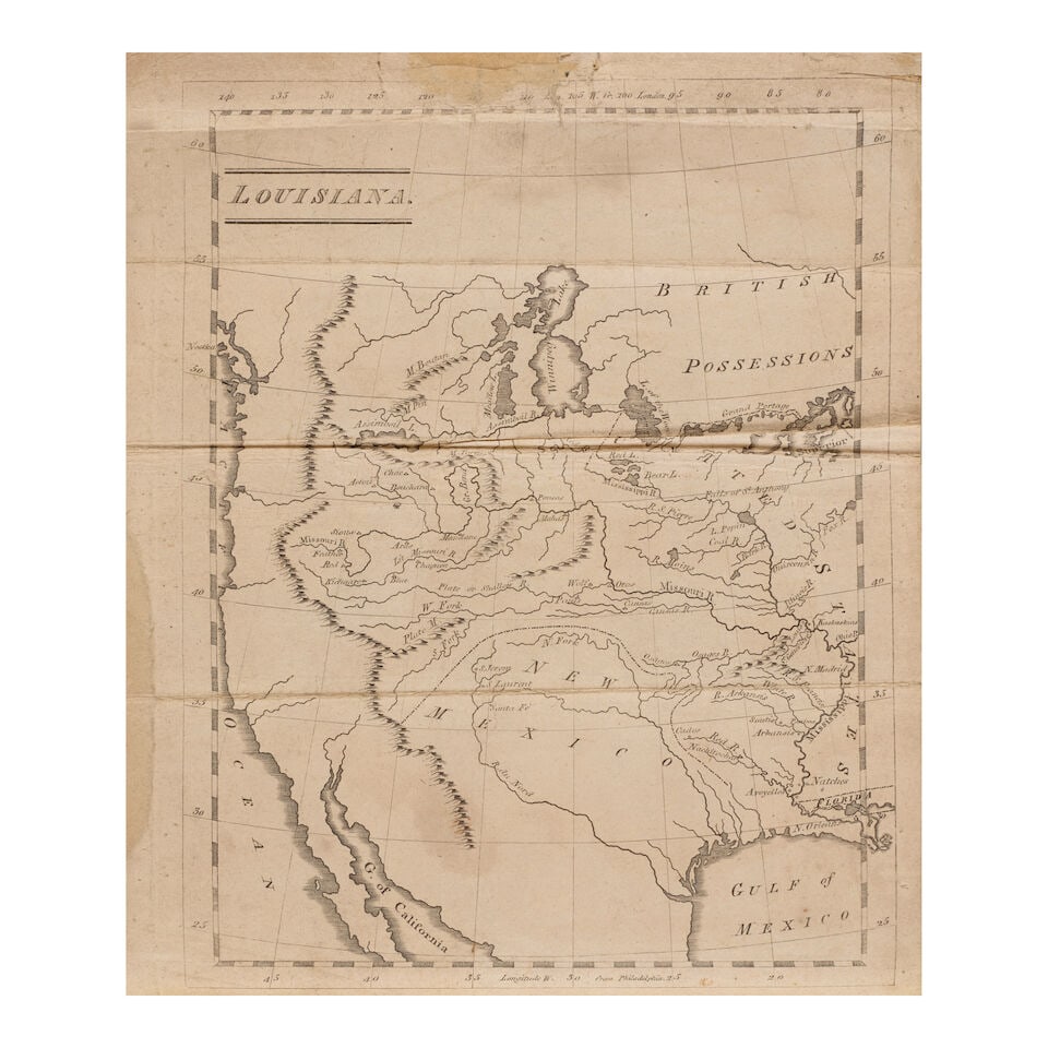 FIRST EDITION OF GASS'S JOURNAL PUBLISHED BY CAREY TO INCLUDE A MAP. GASS, PATRICK. 1771-1870. ... (1 of 3)