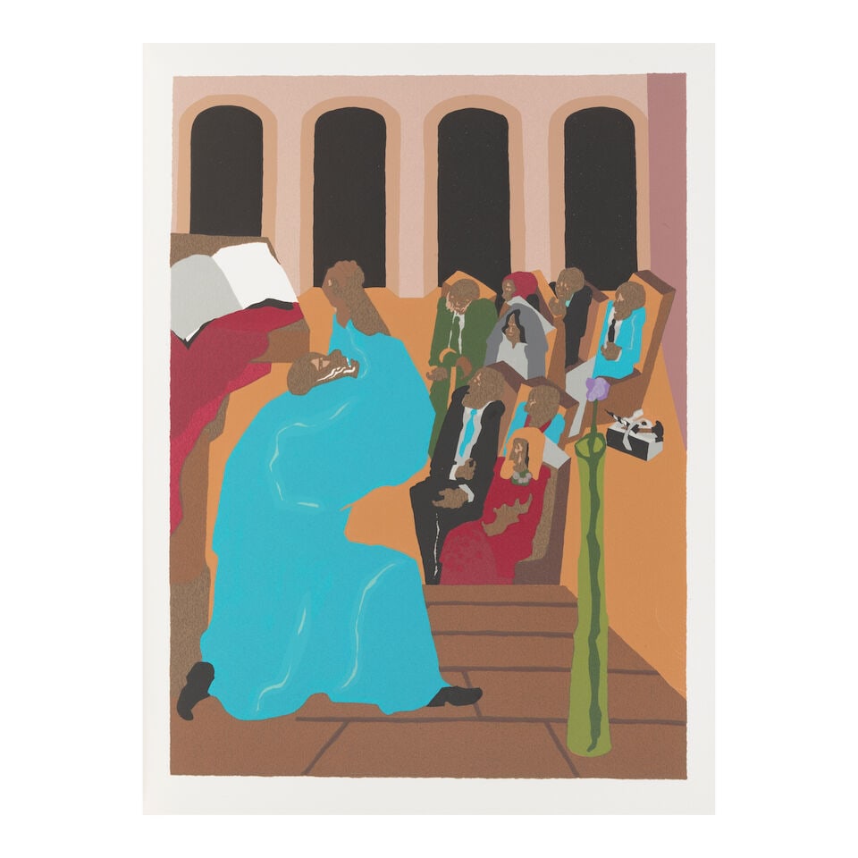 JACOB LAWRENCE'S GENESIS. LAWRENCE, JACOB. 1917-2000. The First Book of Moses, Called Genesis. N... (1 of 4)