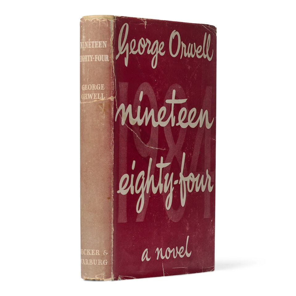 GEORGE ORWELL's NINETEEN EIGHTY-FOUR IN JACKET ORWELL, GEORGE. 1903-1950. Nineteen Eighty-four. ... (1 of 2)