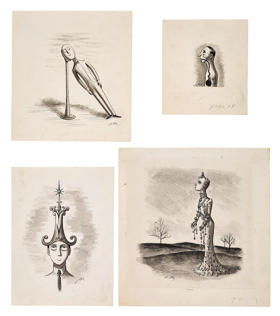 STEIG'S SYMBOLIC DRAWINGS. STEIG, WILLIAM. 1907-2003. 58 original ink and wash drawings for Abo... (1 of 4)