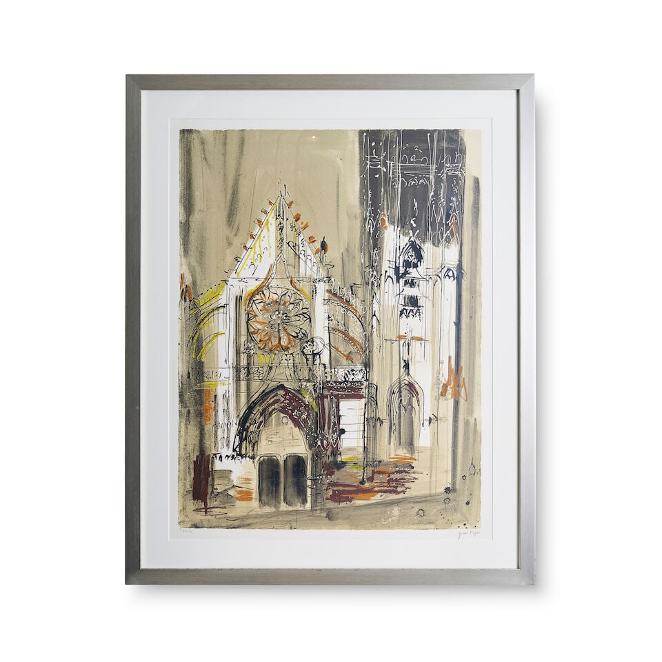 John Piper (British, 1903-1992) Clamecy, Burgundy (Levinson 375), 1985: John Piper (British, 1903-1992) Clamecy, Burgundy (Levinson 375), 1985 numbered and signed below image screenprint in colours edition: 89/100 printed by Kelpra Studio, London, published by Christie's