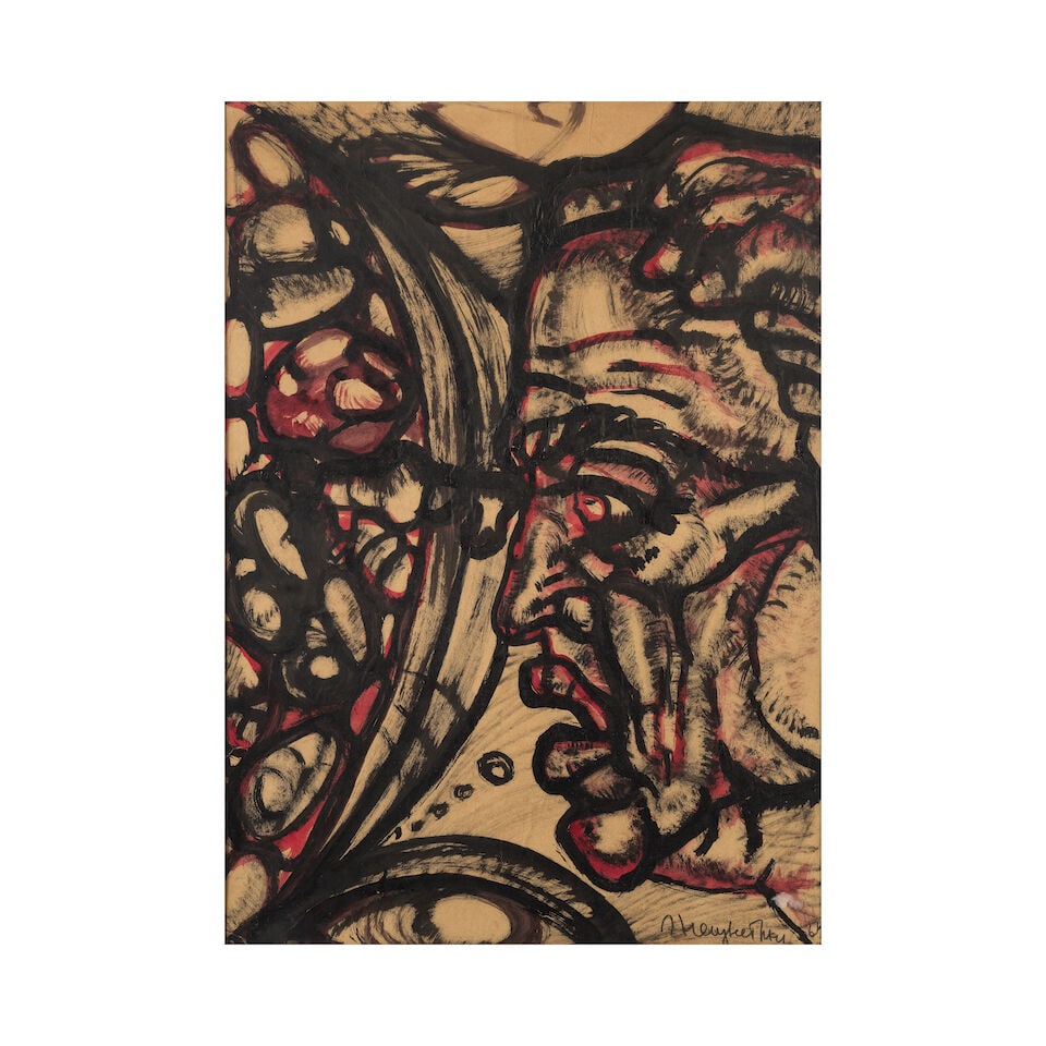 Ernst Neizvestny (Russian, 1926-2016) Sans titre/ Untitled (signed Cyrillic and dated '64' (lowe... (1 of 1)