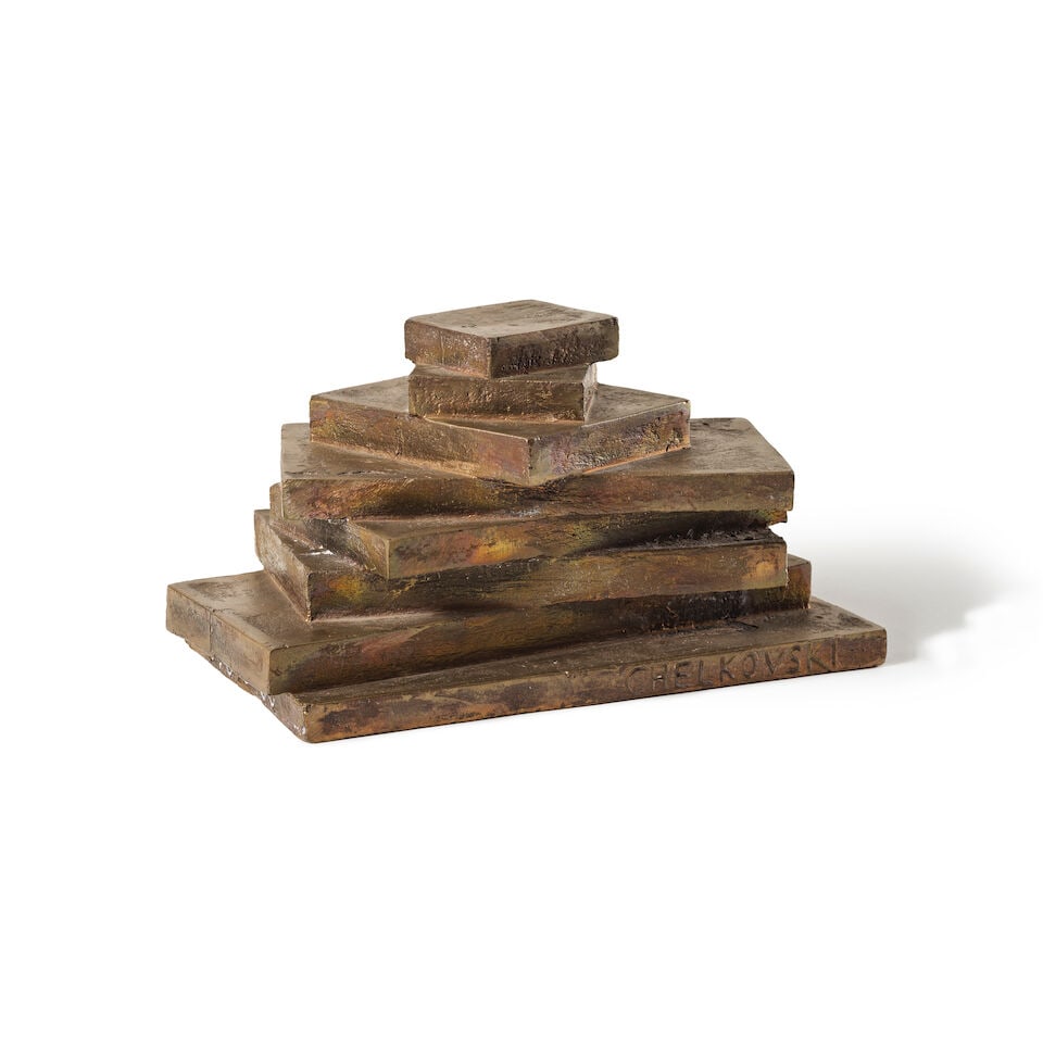 Igor Shelkovsky (Russian, born 1937) Pyramide/ Pyramid (signed in Latin (on base), edition 6/8br... (1 of 3)