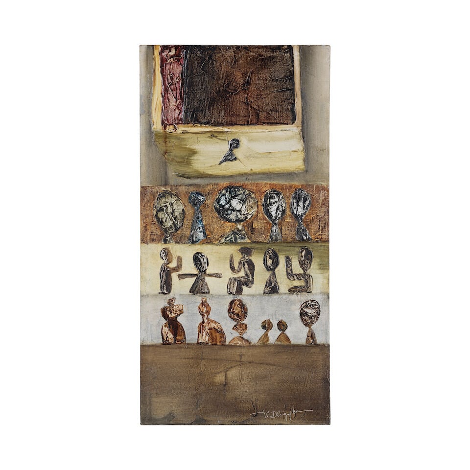 Vitaly Dlugy (Russian, 1934-1990) Sans titre/ Untitled (signed in Latin (lower right)oil on canvas) (1 of 1)