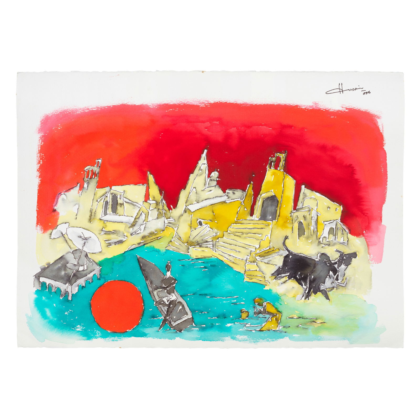 Maqbool Fida Husain (1915-2011) Untitled (Varanasi) (1 of 1)