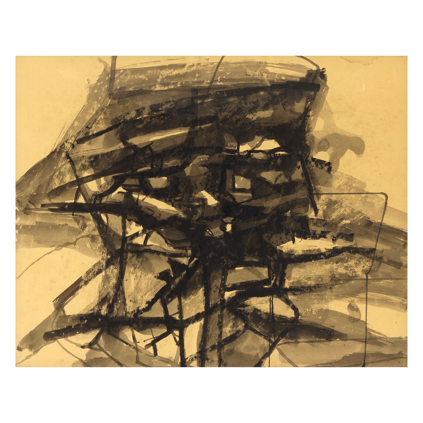 Ram Kumar (1924-2018) Untitled: Ram Kumar (1924-2018) Untitled signed and dated 'Ram Kumar 1967' verso acrylic on paper, framed 55.6 x 71.1cm (21 7/8 x 28in). Footnotes: Provenance Property from a private