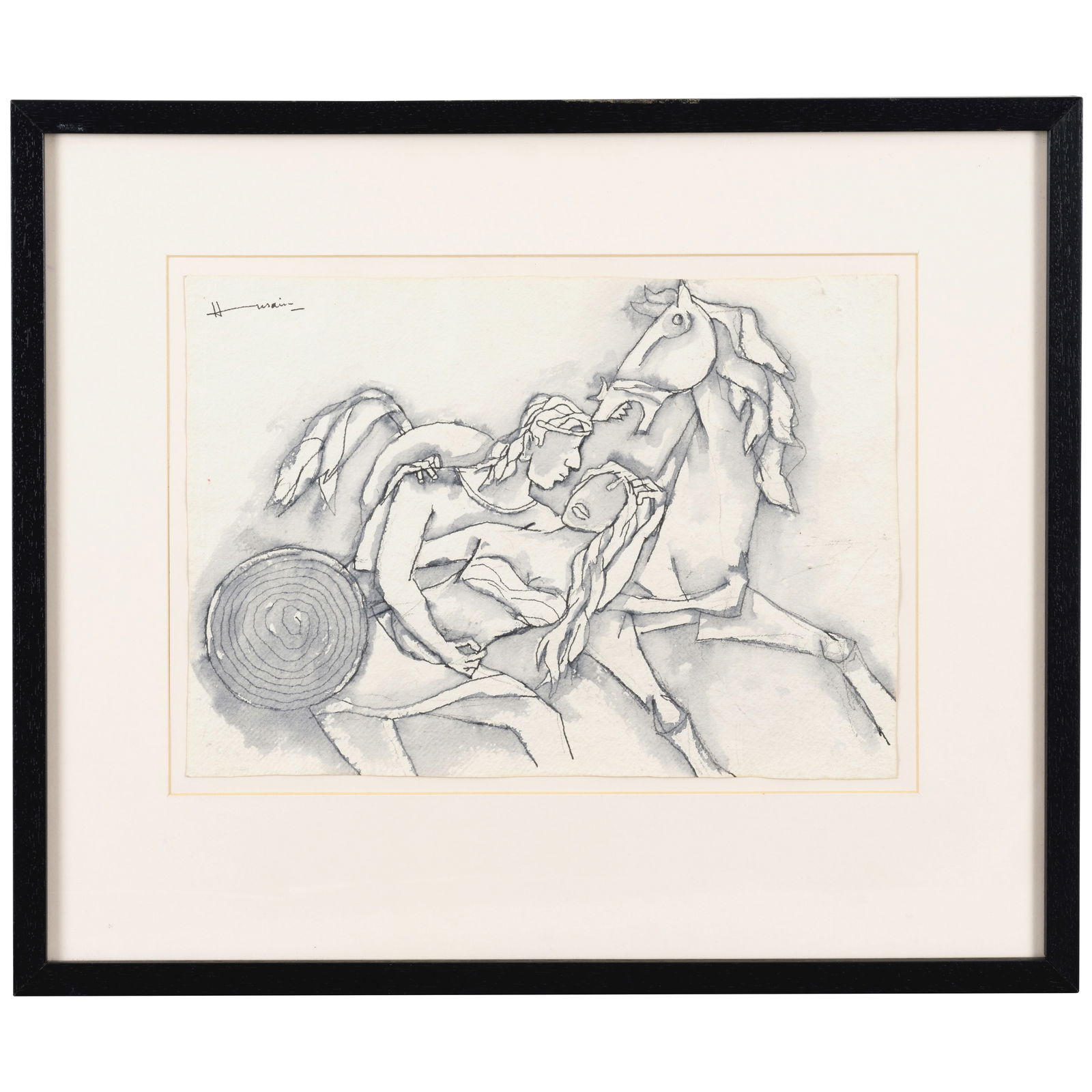 Maqbool Fida Husain (1915-2011) Untitled (Lovers & Horse) (1 of 1)