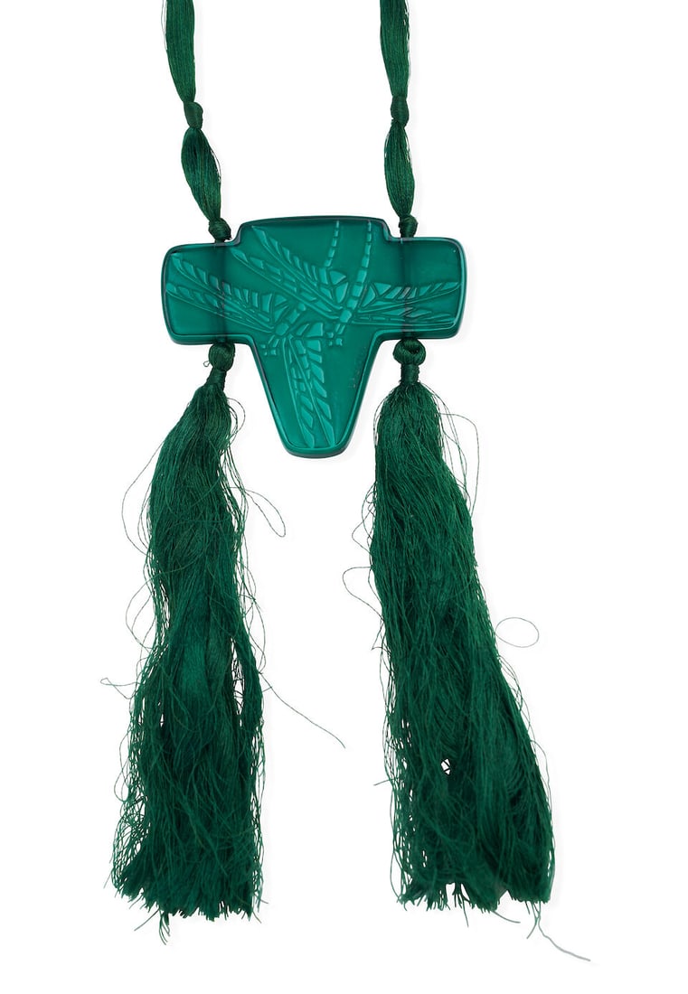 RENÉ LALIQUE | GREEN LIBELLULES PENDANT (1 of 1)
