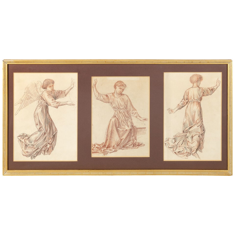 William de Morgan (British, 1839-1917) A group of six figure studies - 4