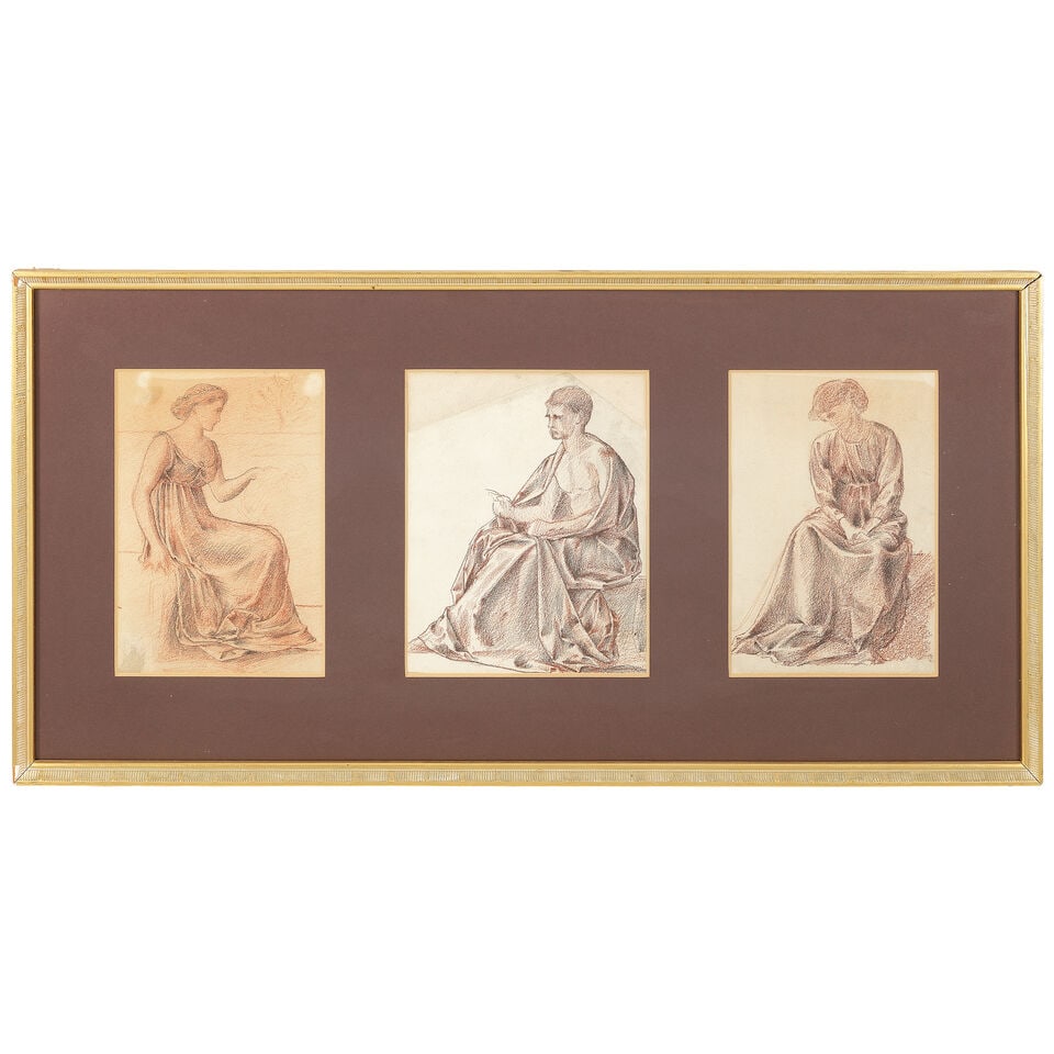 William de Morgan (British, 1839-1917) A group of six figure studies - 6