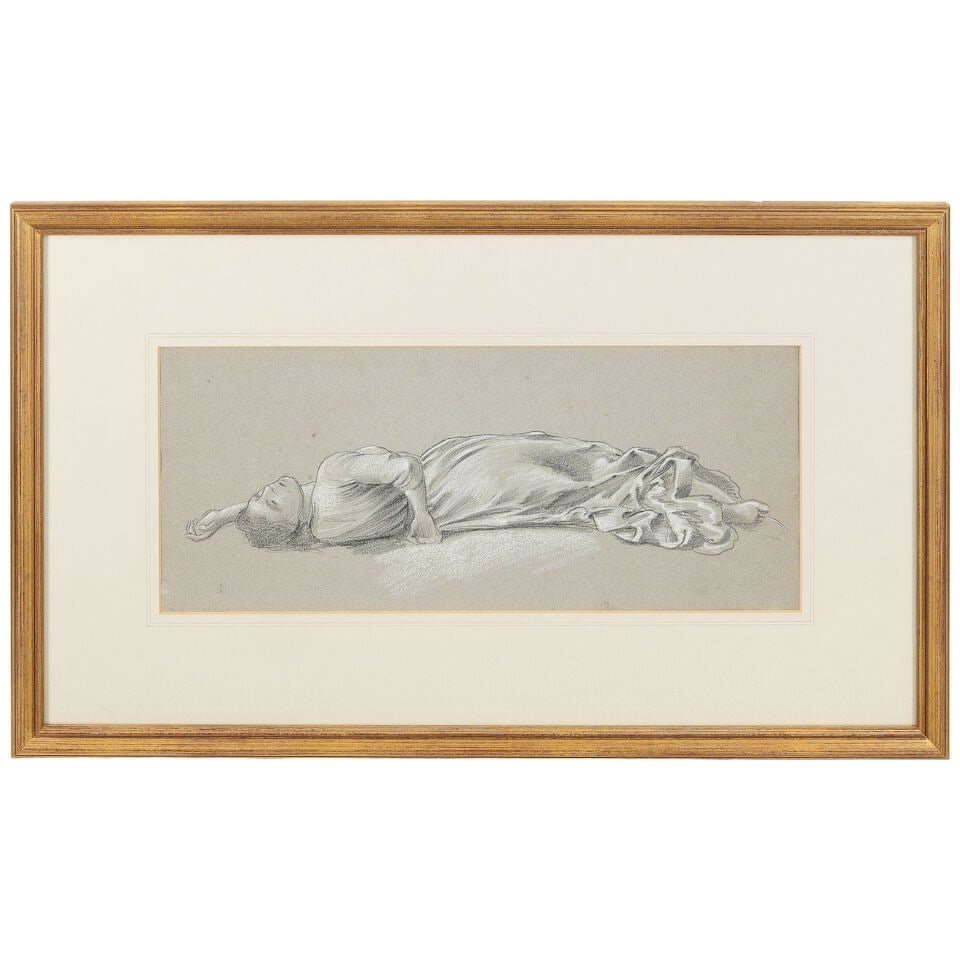 William de Morgan (British, 1839-1917) Study of a reclining figure - 2